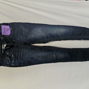 Hydraulic Dark Blue Jeggings with Sleek Fit